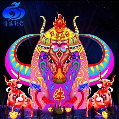 سنتی ابریشم فانوس جشنواره دکوراسیون چینی جشنواره سال نو Ox فانوس
